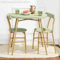 Best Choice Products 3 Piece Modern Oval Dining Table Set, Small Kitchen Dinette W/2 Chairs Black/Black