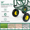 Portable Garden Hose Reel Cart Holds 300FT of 5/8" Large Capacity, Heavy Duty Metal Hose Cart with 4 Wheels & Storage Basket for Lawn Yard